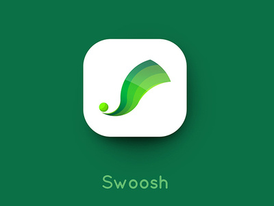 Swoosh App Icon and Logo app icon logo logo design photoshop ui