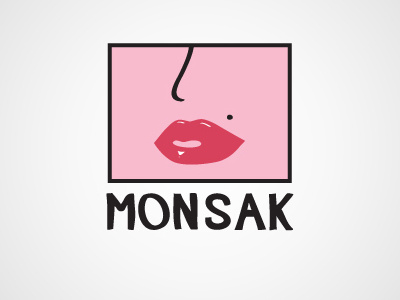 Monsak Logo005b bags brand logo mouth pink