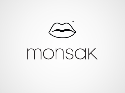 Monsak bags branding clean logo minimal mouth
