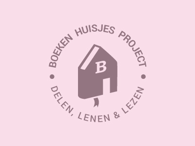 BoekenHuisjesProject book bookhouse branding logo