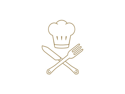 Bon appétit / Eetsmakkelijk bar chef eating fork gold knife restaurant skull