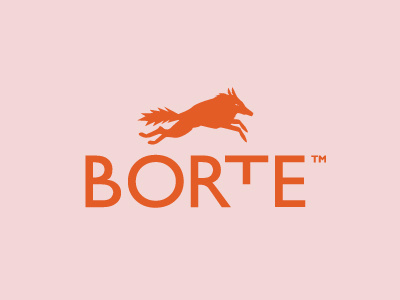 Borte™ custom design logo orange pink wolf