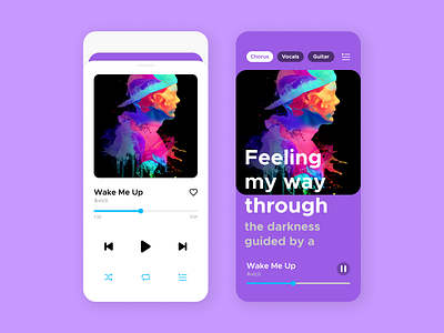 Music Player app app design design flat minimal mobile mobile app mobile app design music app music player ui