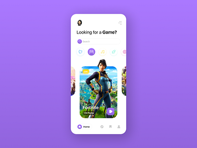 Gaming App app app design game game app game design gaming mobile app mobile app design ui