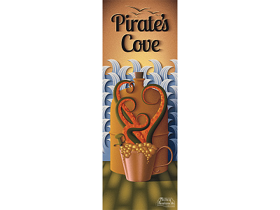 Pirate's Cove art deco beverage dark libation deco design drink graphic design halloween poster vector vector artwork