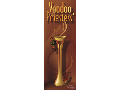 Voodoo Priestess art deco beverage dark libation deco design drink graphic design halloween poster vector vector artwork