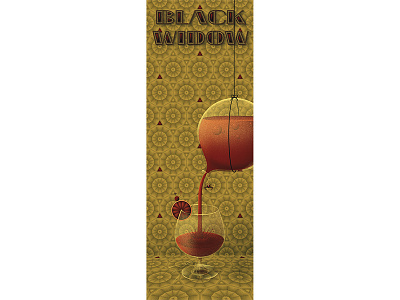 Black Widow art deco beverage dark libation deco design drink graphic design halloween poster vector vector artwork