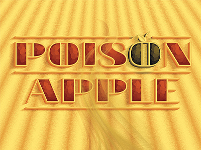 Poison Apple: Detail Typography art deco beverage dark libation deco design drink graphic design halloween poster vector vector artwork