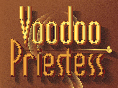 Voodoo Priestess: Detail Typography art deco beverage dark libation deco design drink graphic design halloween poster vector vector artwork