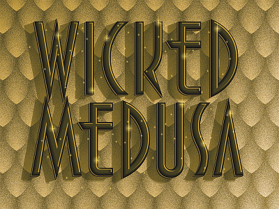 Wicked Medusa: Detail Typography art deco beverage dark libation deco design drink graphic design halloween poster vector vector artwork