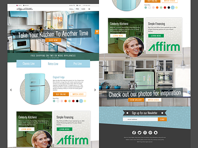 Retro Fridge Site ui web site