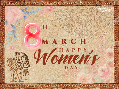 Happy Woman's Day branding design illustration logo vector
