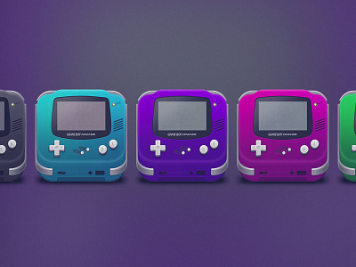 don't like purple? choose your colour gameboy gba icon nintendo totushi