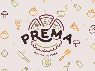 Prema logo branding illustration logo pattern