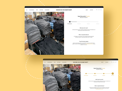 Seek Discomfort Shipment & Delivery Tracker minimal ui ux web design