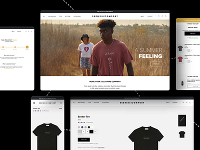 Seek Discomfort Website Redesign clothing brand minimal ui ux web design