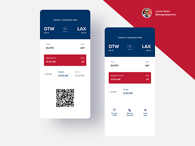 DailyUI 024 - Delta Boarding Pass Redesign app branding design minimal ui ux