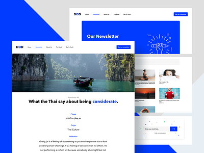 DailyUI 035 - Blog Post - Discomfort Newsletter Concept UI