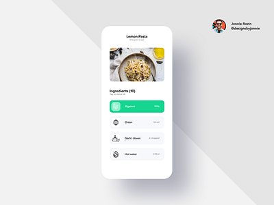 DailyUI 040 - Recipe