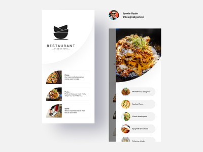 DailyUI 043 - Food & Drink Menu app branding design minimal ui ux