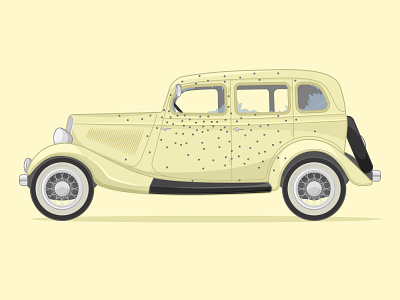 1934 Ford Deluxe V8 illustration adobe bonnie and clyde car deluxe design ford ford v8 graphic design illustration illustrator movie movie art print design v8 vector vector artwork vector illustration