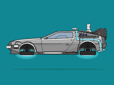 Back To The Future 2 Delorean back to the future back to the future print car illustration delorean delorean illustration illustration movie car