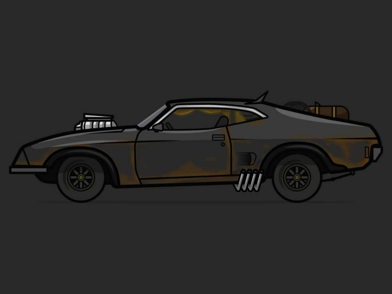 Mad Max Ford Falcon by Mike Saville on Dribbble