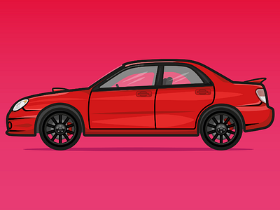 Subaru Impreza WRX from Baby Driver baby driver baby driver subaru car illustration edgar wright subaru subaru wrx subrau illustration