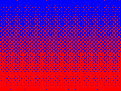 Blured 255 blue closeup dots gradient halftone red