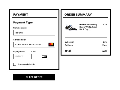 Daily UI #002 – Credit Card Checkout