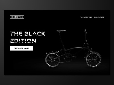 Daily UI #003 – Landing Page bike black brompton landing page ui website