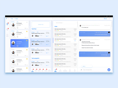 UI UX concept for messenger and task manager messanger task task management task manager ui ux ui ux web