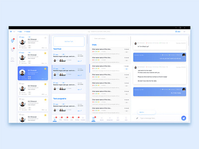 UI UX concept for messenger and task manager