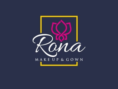 logo for Rona Makeup & Gown best logo branding design dribbble fashion logo flat graphic logo logo design logos minimal myftha rochma vector