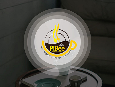logo design for PiBee Resto and Coffee branding design flat graphic illustration logo logo design type typography vector