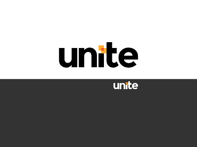 unite logo design branding design flat graphic logo logo design type typography vector