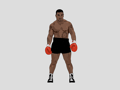 The baddest man on the planet boxing character illustration mike tyson procreate