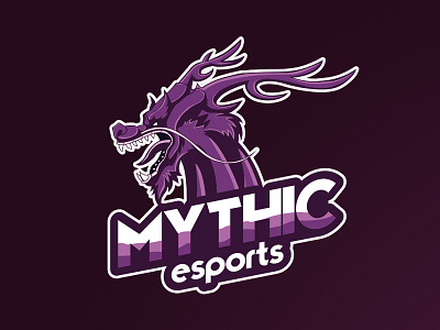 Mythic eSports Logo design dragon esports gaming logo mythic vector