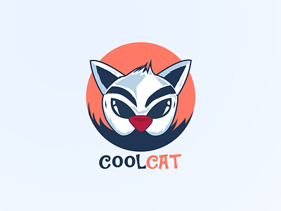 CoolCat Logo cat design draw logo media movie productions social vector