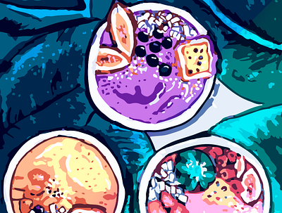 Fruit Bowls design illustration