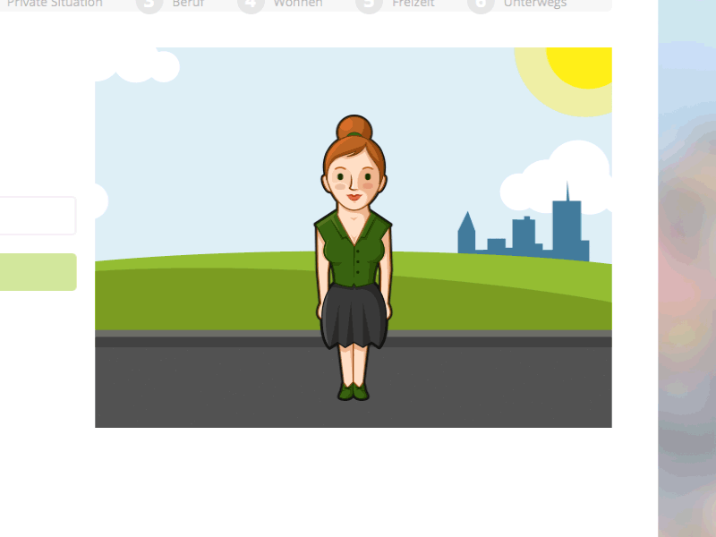 Bedarfscheck Dribbble animation app application german gif illustration insurance interactive online versicherung widget