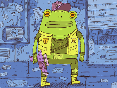 Cyberpunk Frog