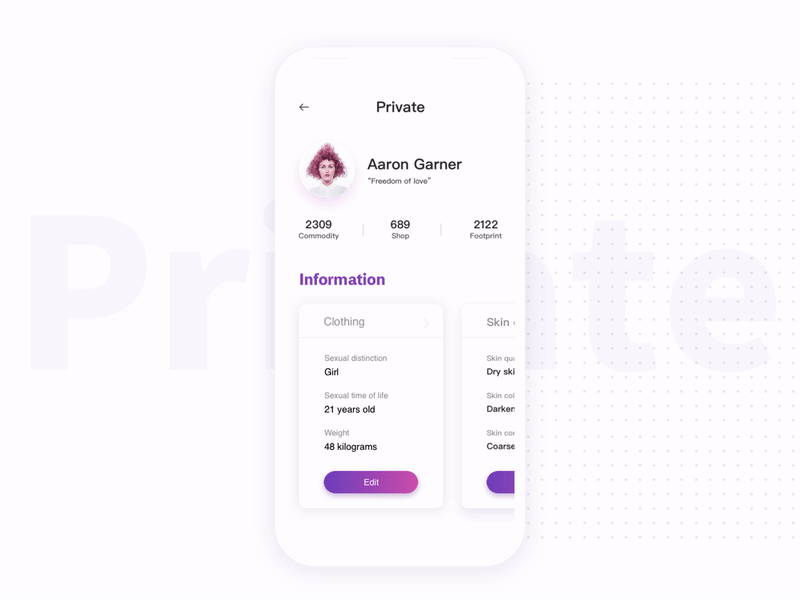 Private app design ui ux