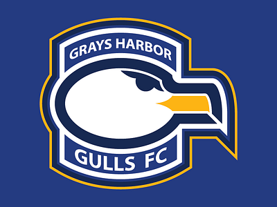 Grays Harbor Gulls logo redesign seagulls soccer sports identity sports logo