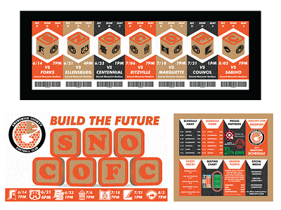 Snohomish County FC - Build The Future Concept Package concept graphics package pocket schedule schedule poster snohomish county soccer tickets wwpl