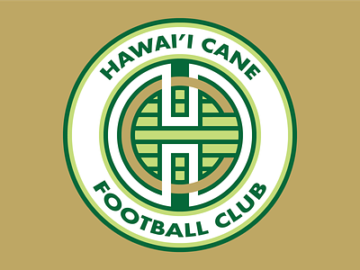 Hawai'i Cane Football Club concept logo hawaii honolulu soccer sports identity sports logo sugar cane