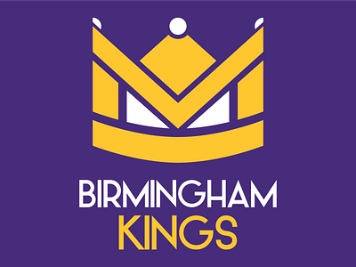 Birmingham Kings alabama birmingham concept logo crown football freedom football league minimalism sports logo