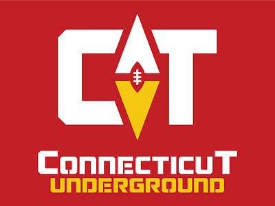 Connecticut Underground compass concept logo connecticut football freedom football league minimalism sports logo