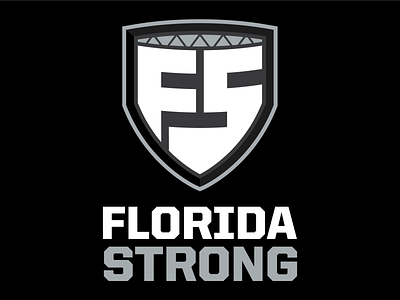 Florida Strong concept logo florida football freedom football league minimalism orlando shield sports logo
