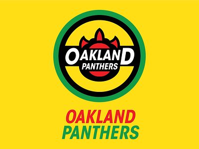 Oakland Panthers black panther party california concept logo football freedom football league oakland paw roundel sports logo